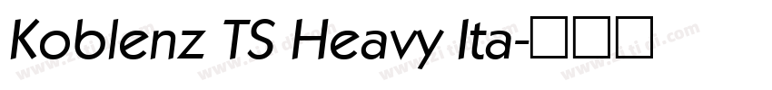 Koblenz TS Heavy Ita字体转换